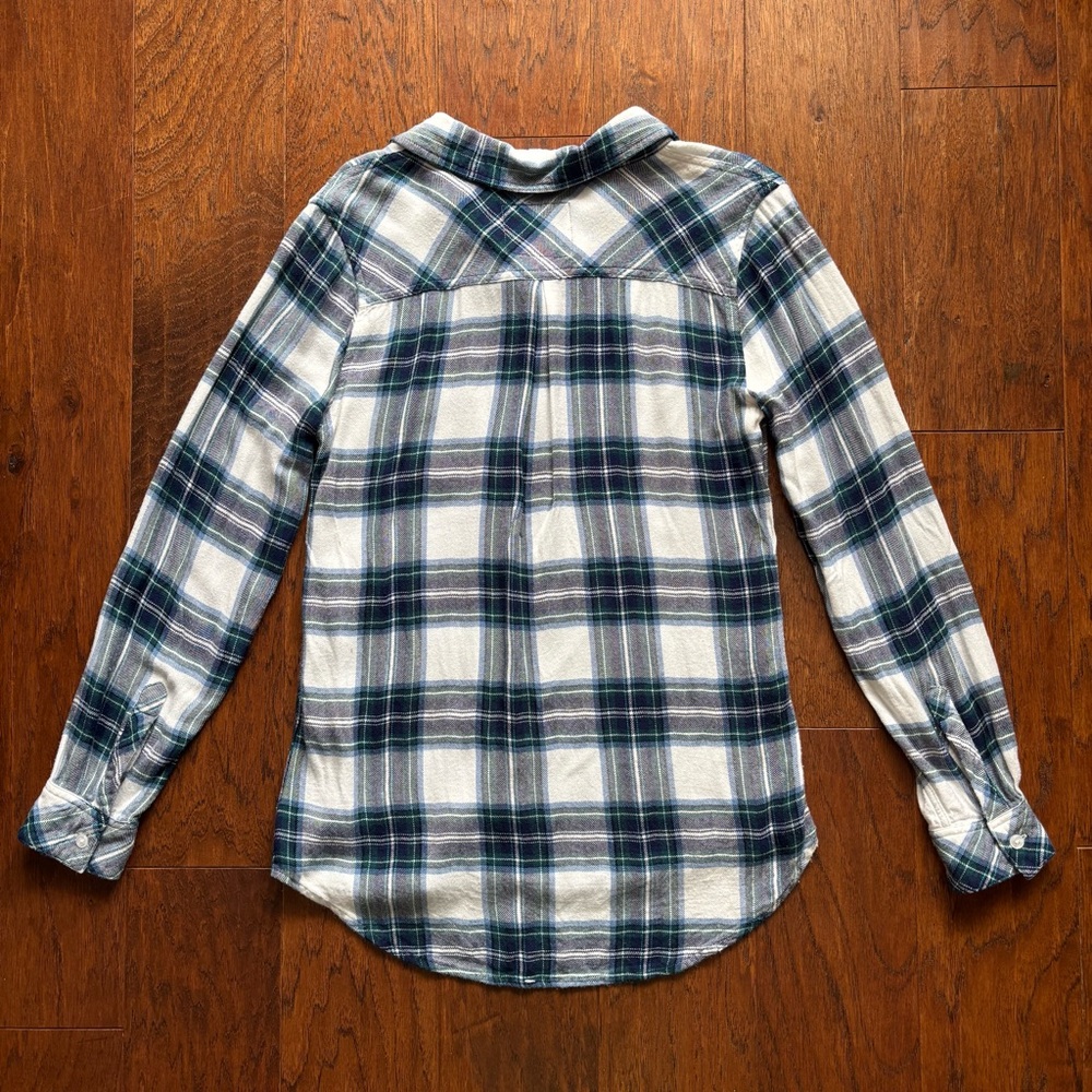 Rails Blue White Plaid Long Sleeve Button Down | Size XS - Picture 3 of 9